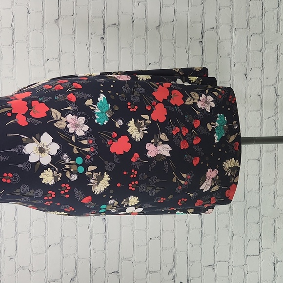 Tommy Hilfiger Navy Blue Floral Print Sheath Dress - Size 14 - Picture 6 of 10